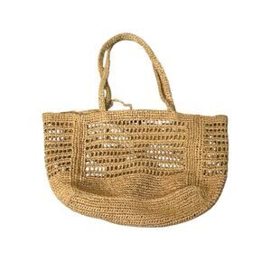 Madewell The Open-Crochet Straw Packable Tote